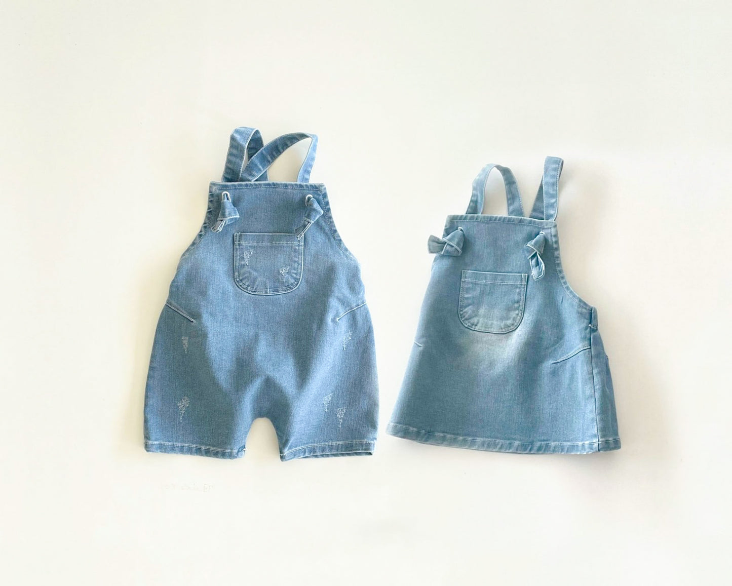 Frankie summer overalls - Sky Denim