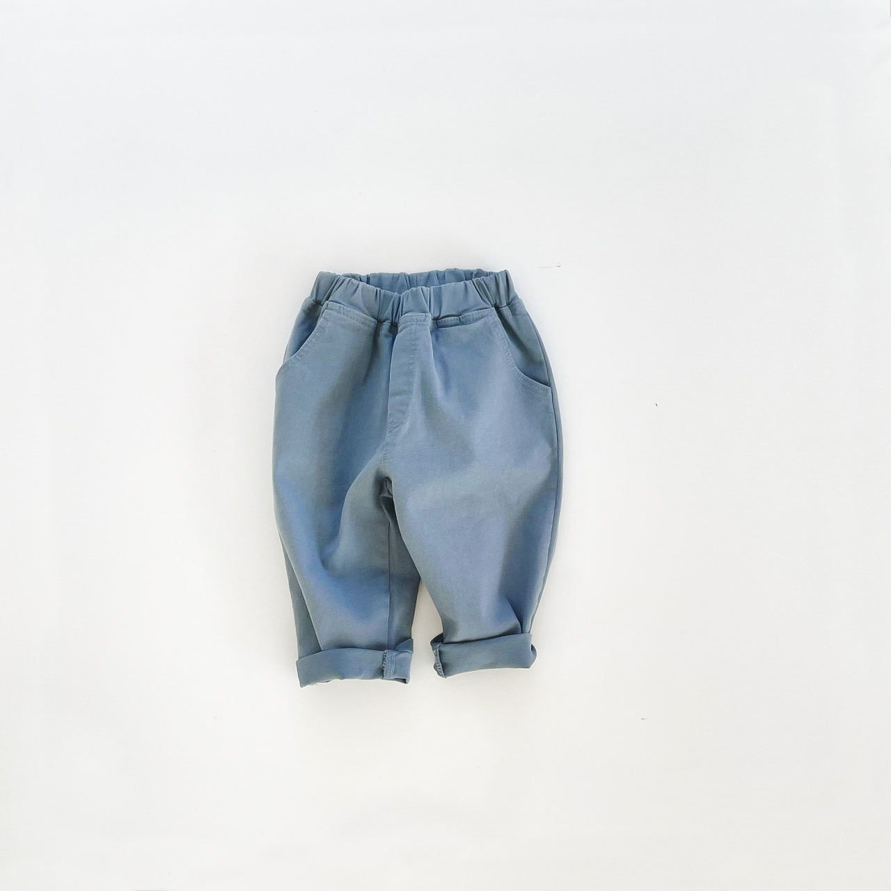 Basic Baggy Pants Peacock Blue Bebeotte