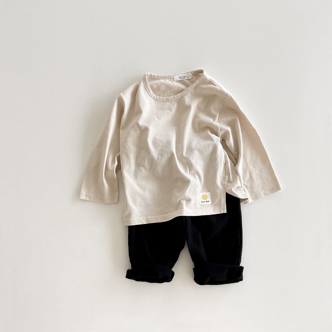 Basic Long Sleeve Tee - Beige