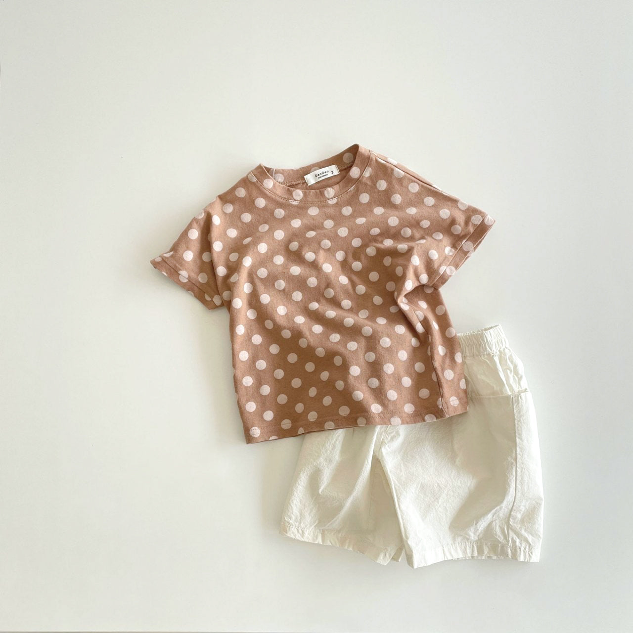 Short Sleeve Cotton Tee - Mocha