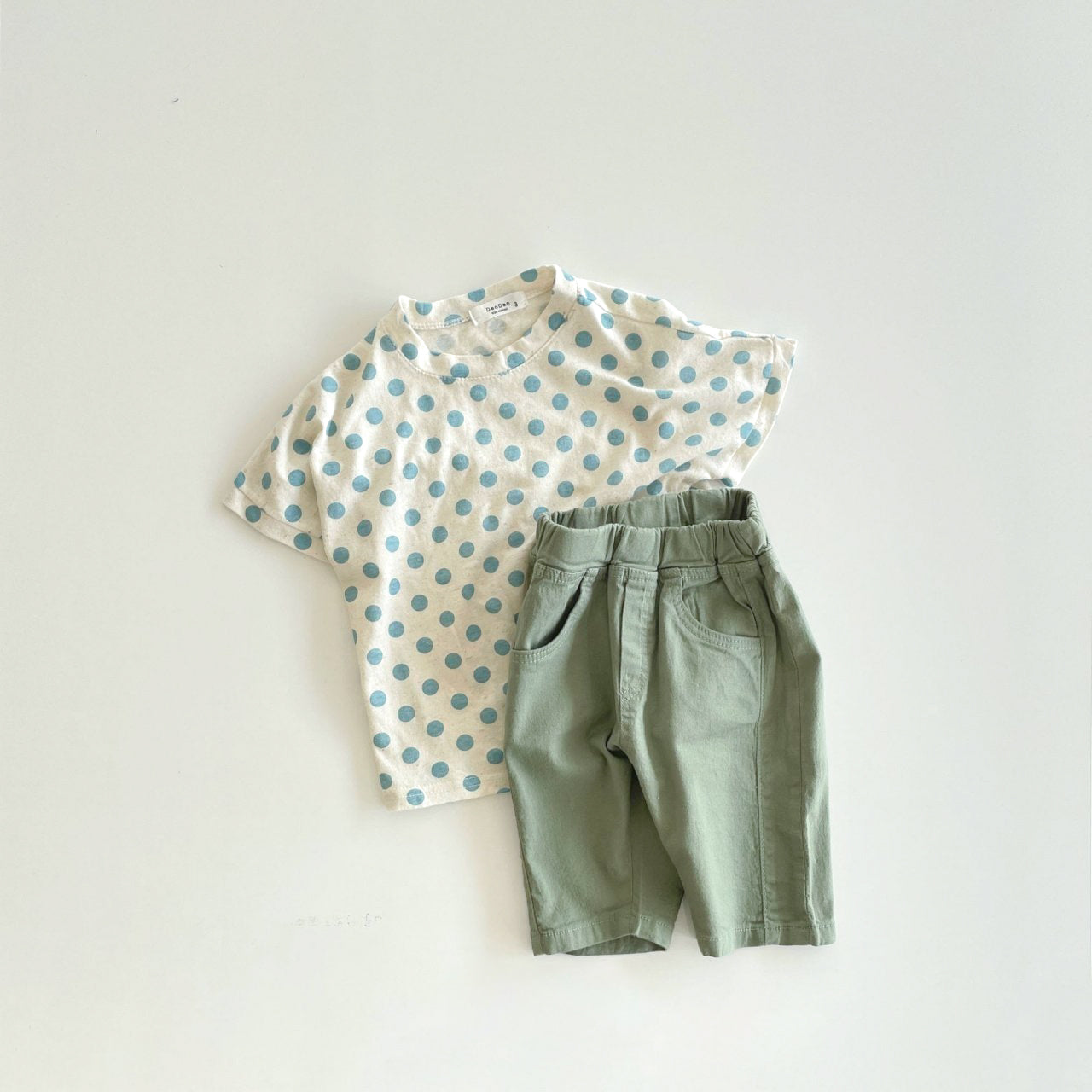 Short Sleeve Cotton Tee - Aquamarine