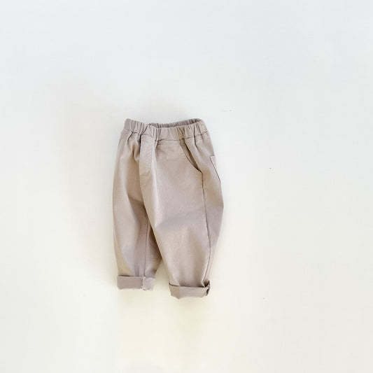 Basic Baggy Pants - Beige