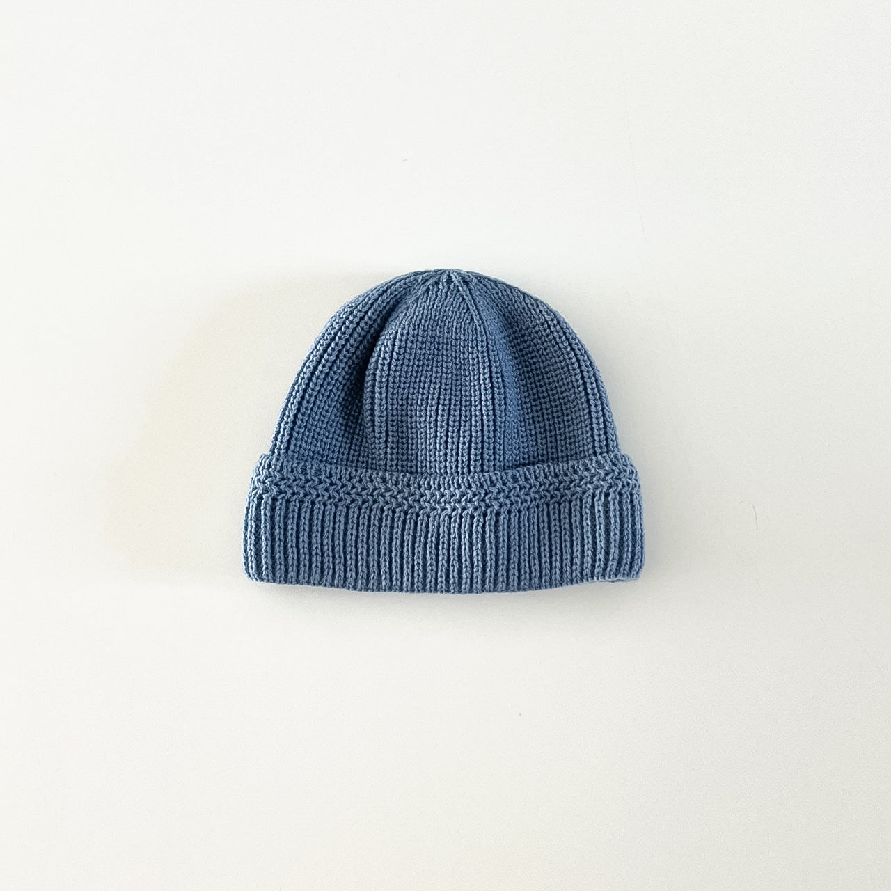 Knit Short Beanie - Dusty Blue