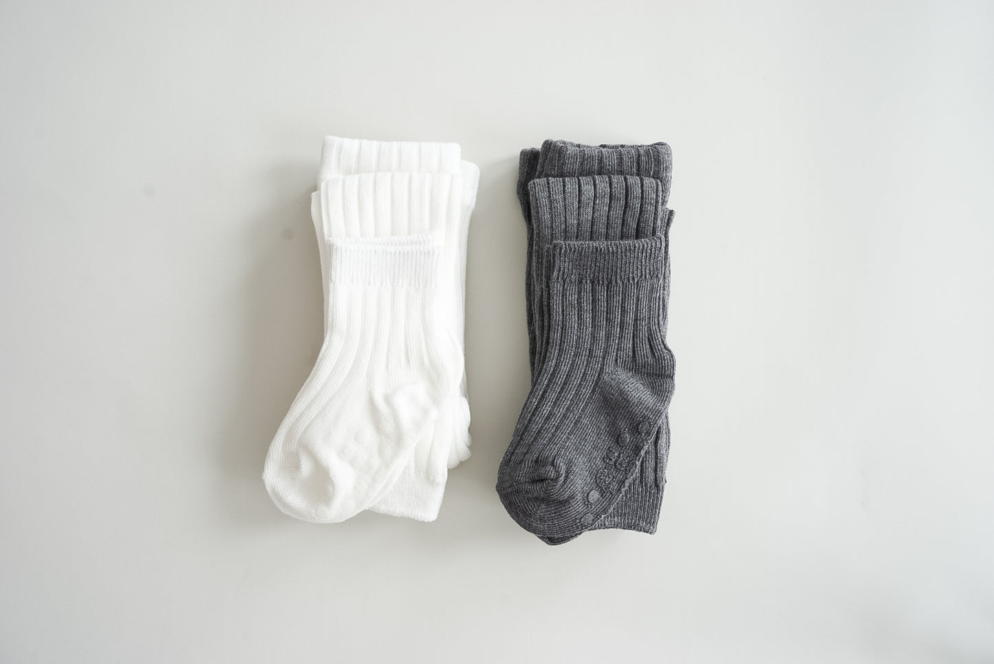 Footless Ribbed Tights + Socks Set