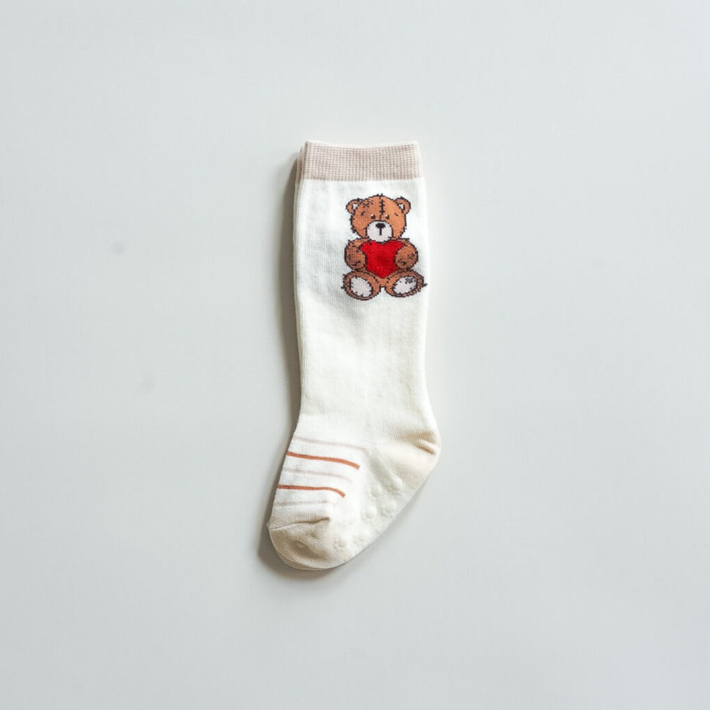 Teddy Knee Socks - Beige
