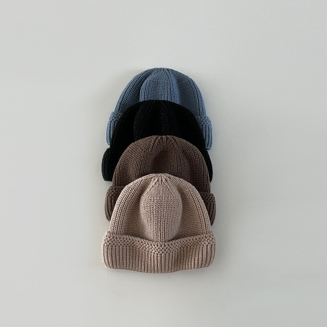 Knit Short Beanie - Beige